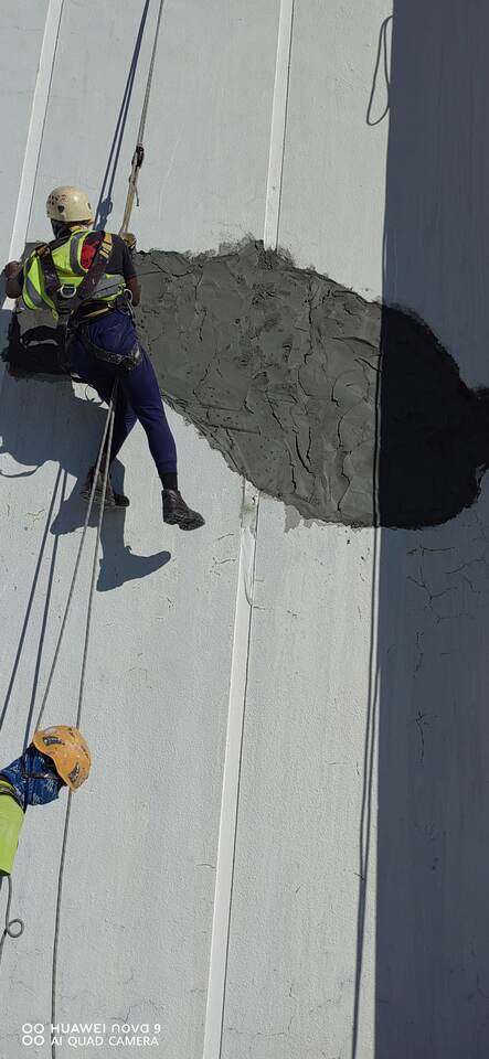 Concrete repair at height
